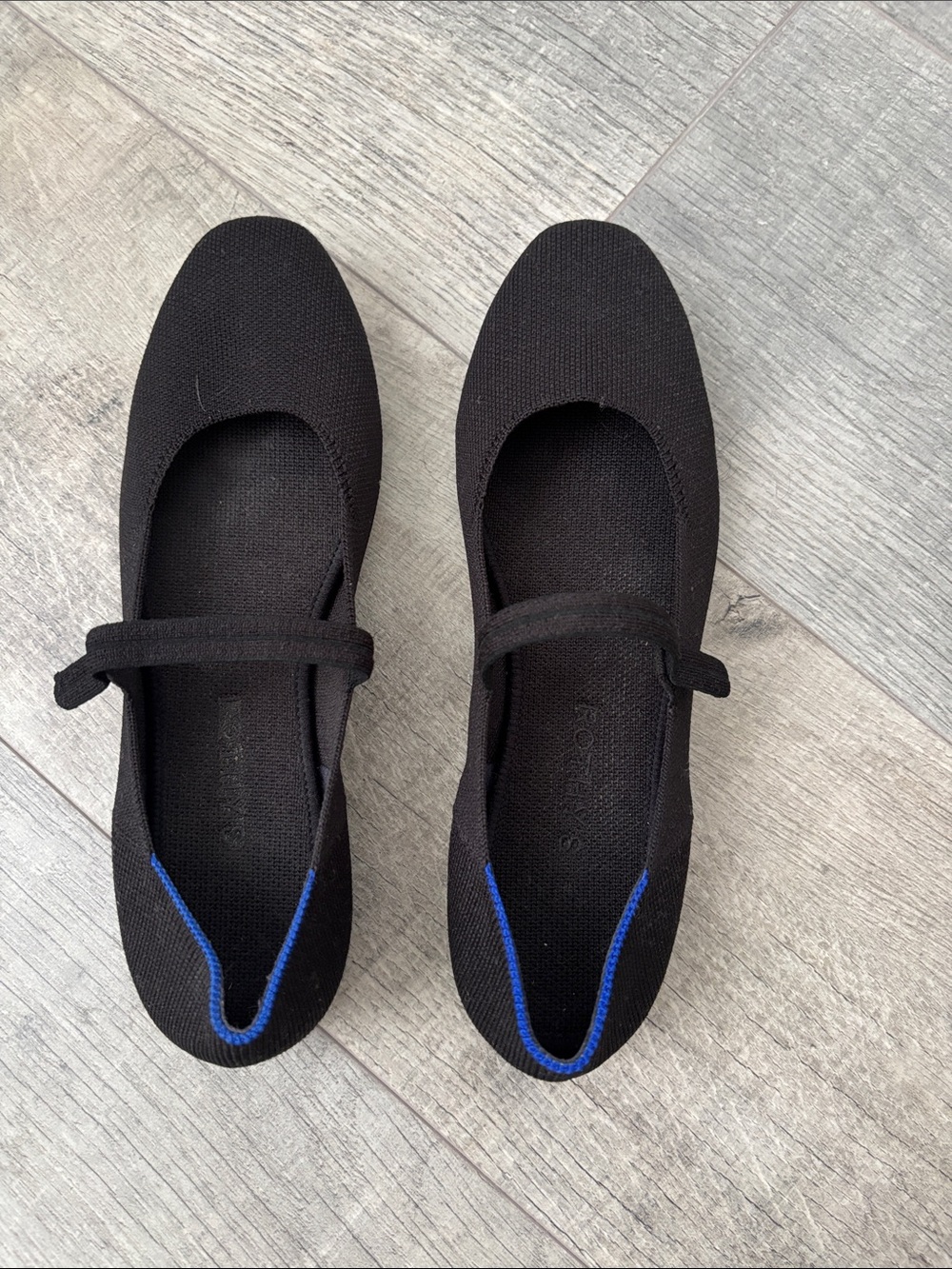 Rothy's Black Mary Jane Flats
